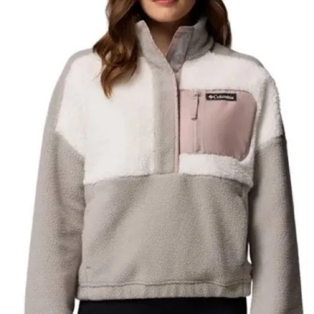 Columbia Women's Teddy Jacket - Cream and Gray